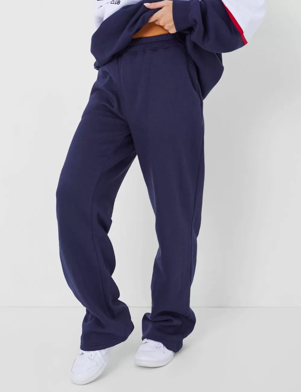 Online Public Desire Kaiia Wide Leg Sweat Pants in Navy