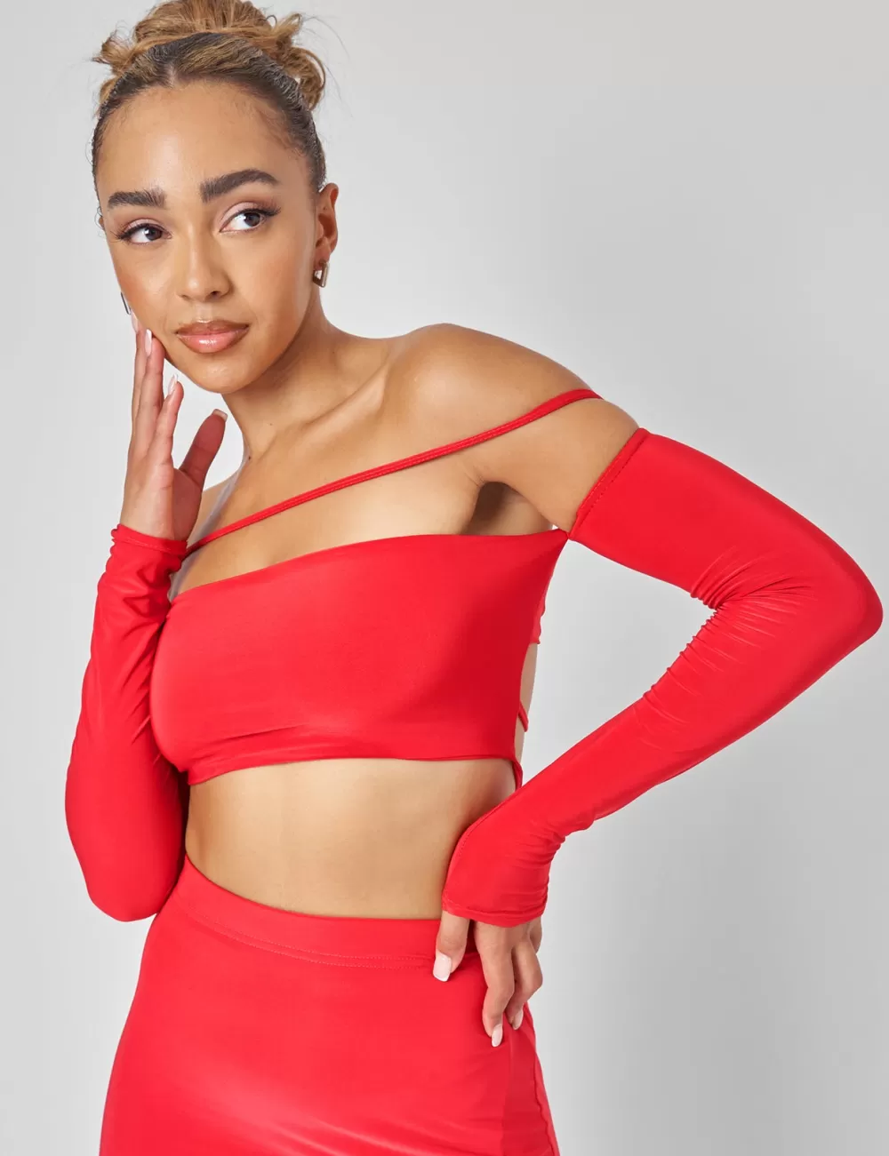 Flash Sale Public Desire Bardot Strappy Top Co-ord in Red