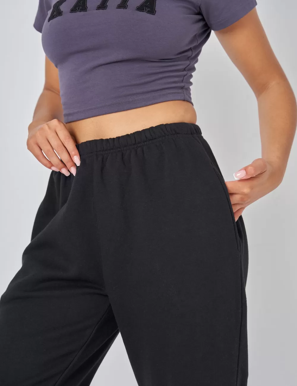 Fashion Public Desire Relaxed Fit Cuffed Jogger Black