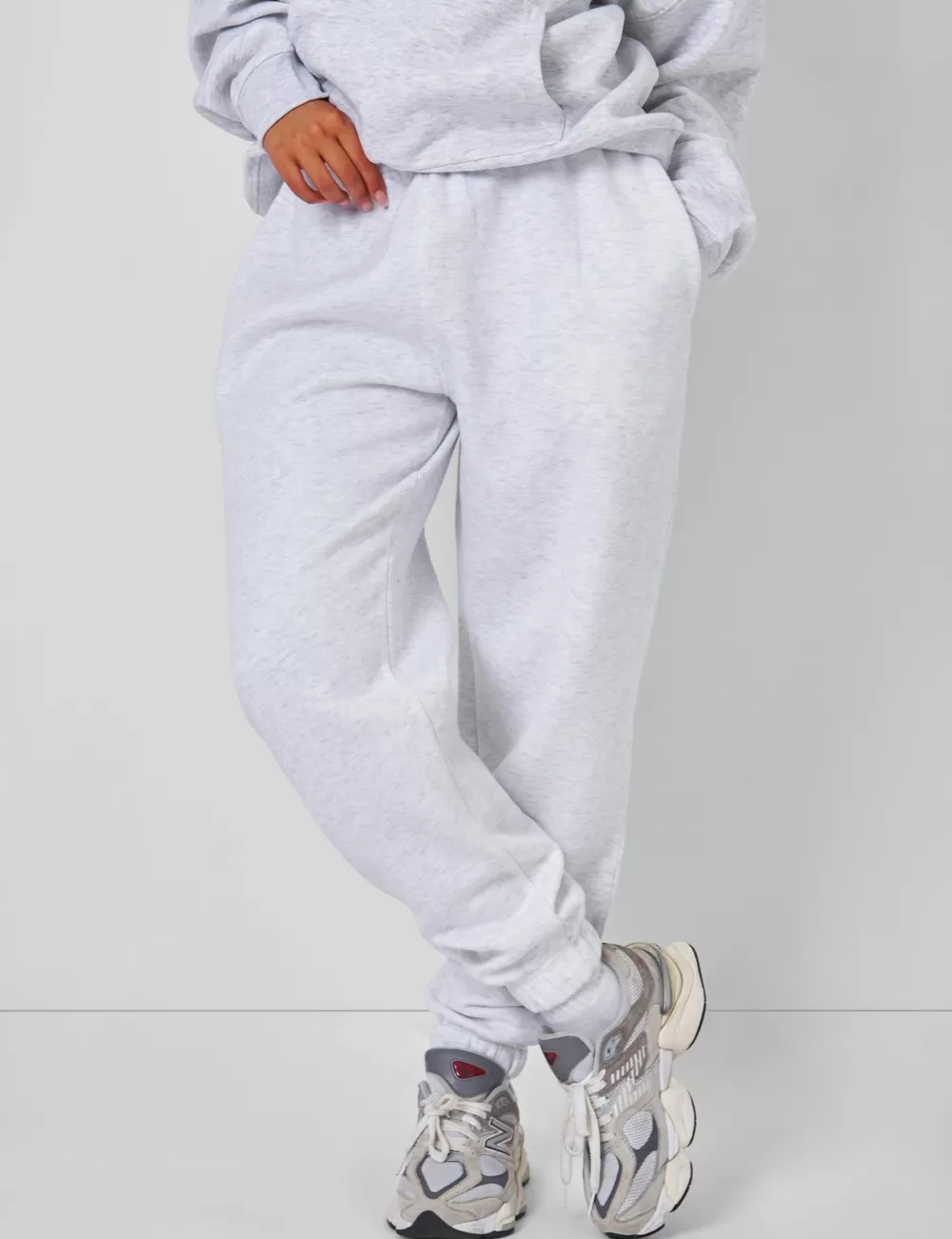 Best Public Desire Relaxed Fit Cuffed Jogger Light Grey Marl Neutral