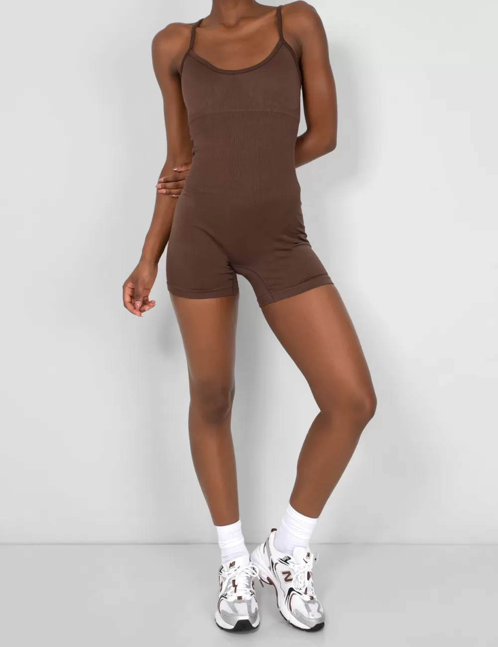 Sale Public Desire Seamless Unitard Playsuit Brown