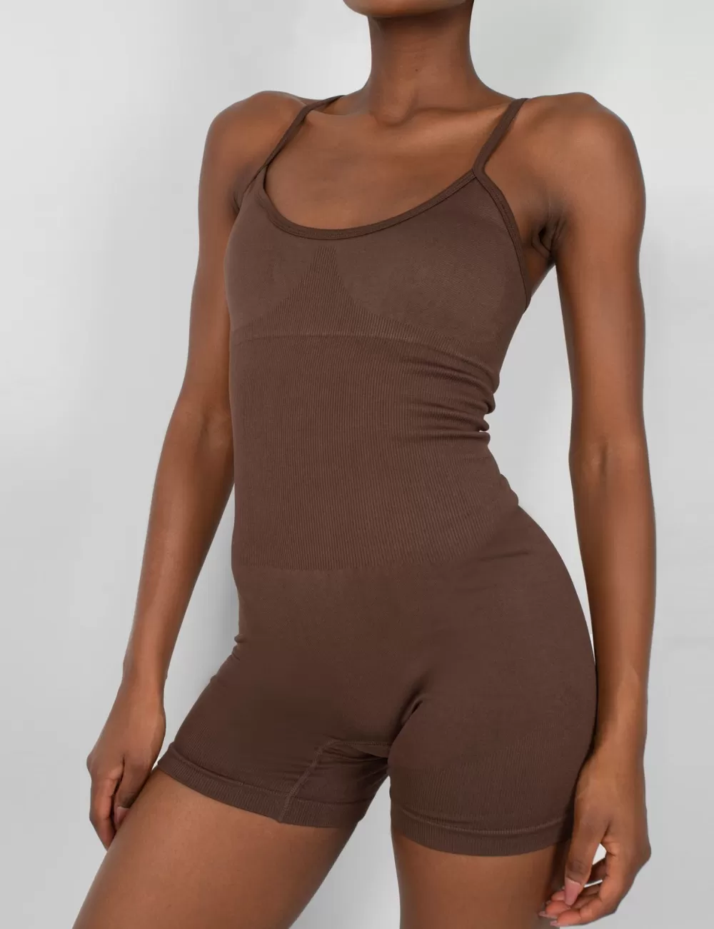 Sale Public Desire Seamless Unitard Playsuit Brown