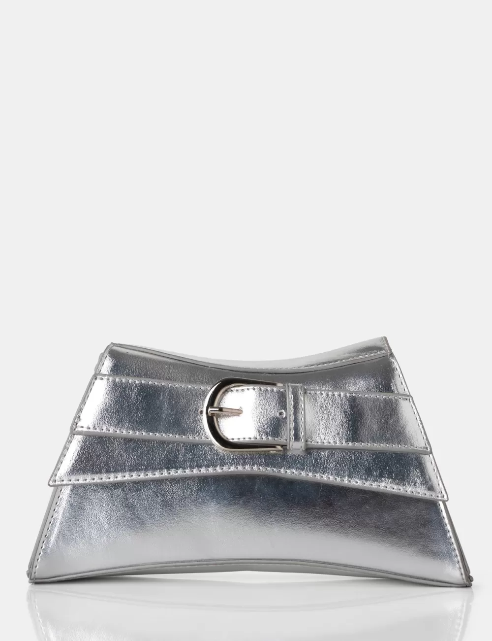 Hot Public Desire The Charli Metallic Adjustable Strap Mini Bag Silver