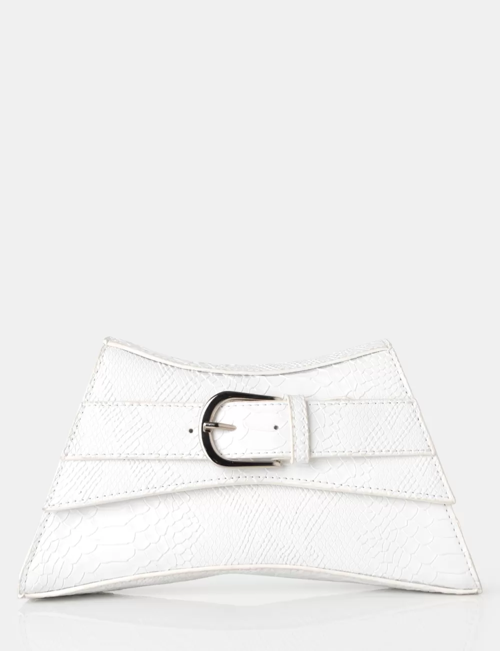 Best Public Desire The Charli Croc Adjustable Strap Mini Bag White