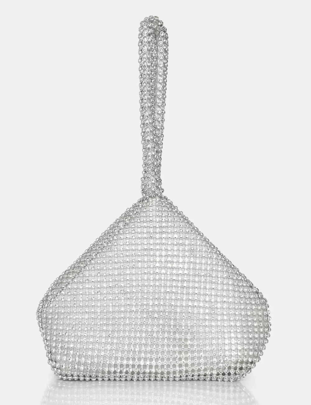 Best Sale Public Desire The Lavender Diamante Mini Pouch Party Bag Silver