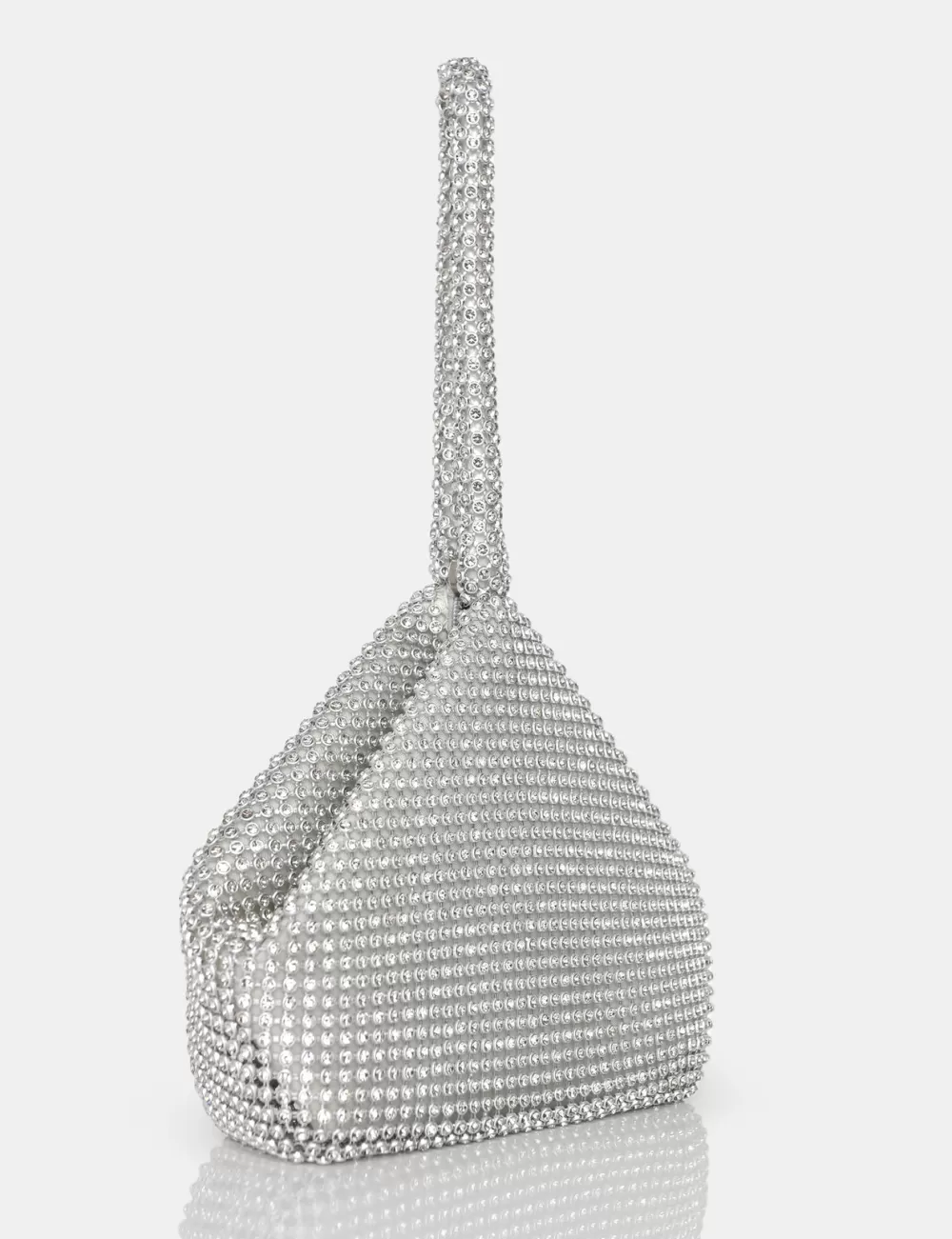 Best Sale Public Desire The Lavender Diamante Mini Pouch Party Bag Silver