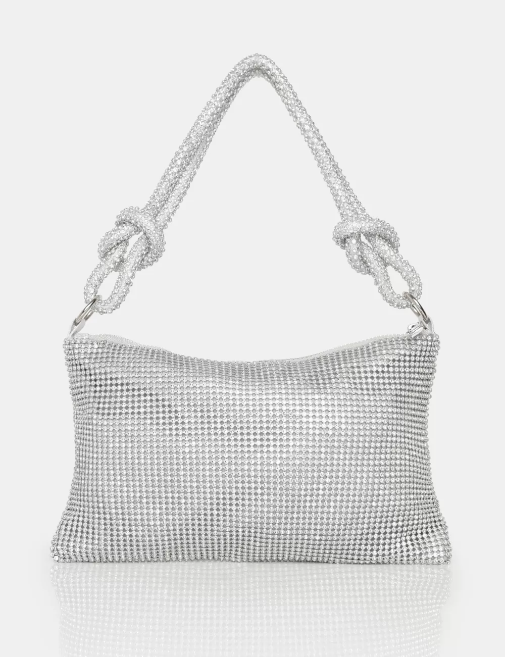 Discount Public Desire The Lillia Diamante Bag Silver