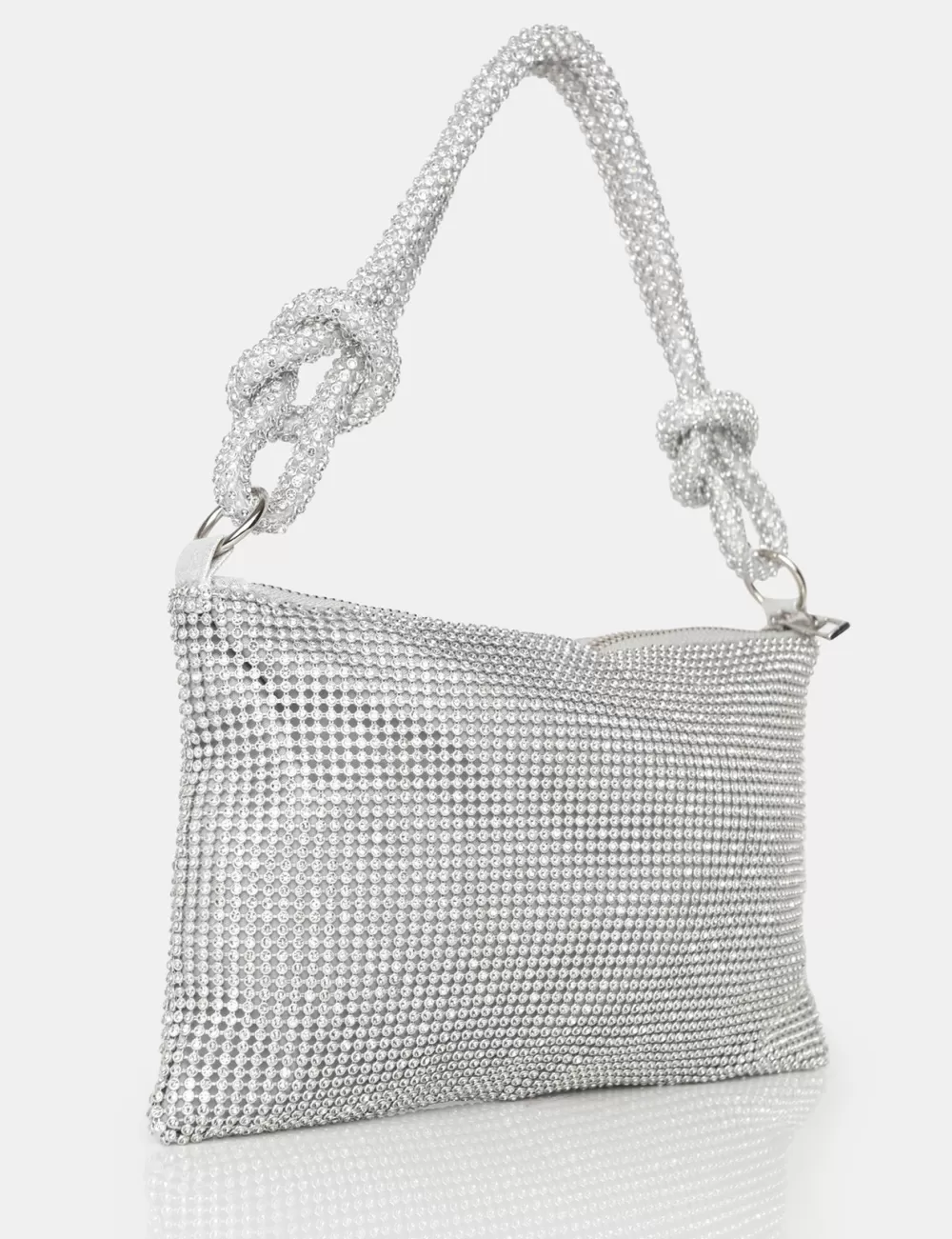 Discount Public Desire The Lillia Diamante Bag Silver