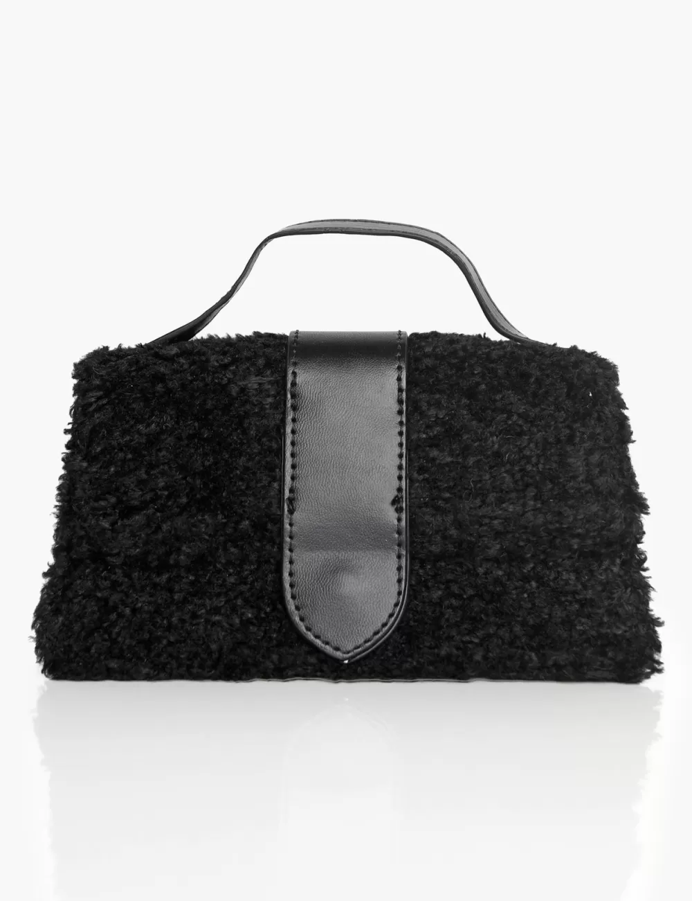 Outlet Public Desire The Mika Shearling Mini Bag Black