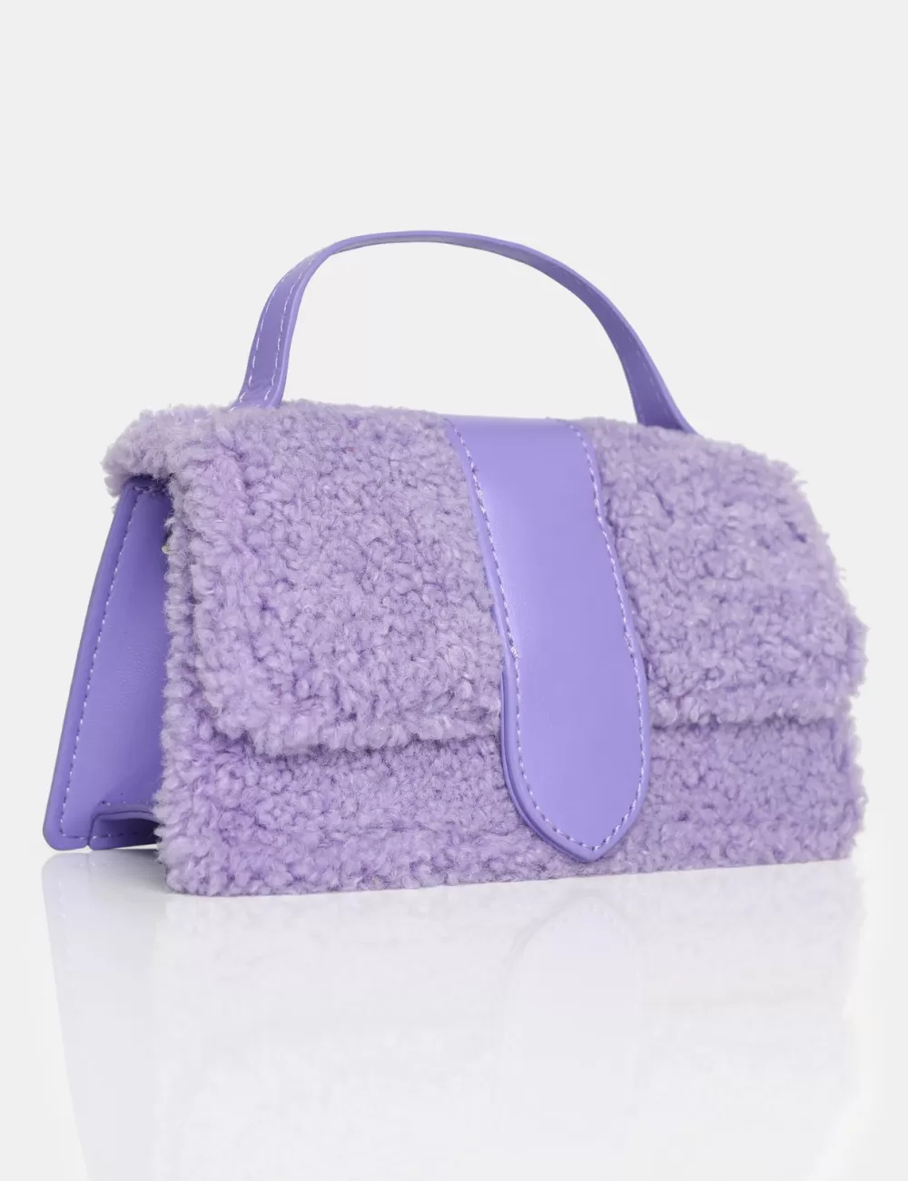 Best Public Desire The Mika Lilac Shearling Mini Bag Purple