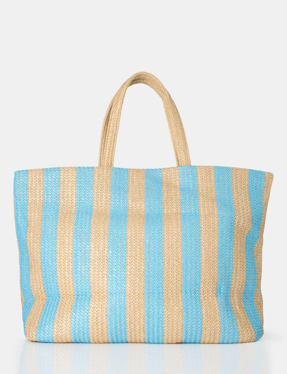 Cheap Public Desire The Nikki Stripe Canvas Top Handle Tote Bag Blue