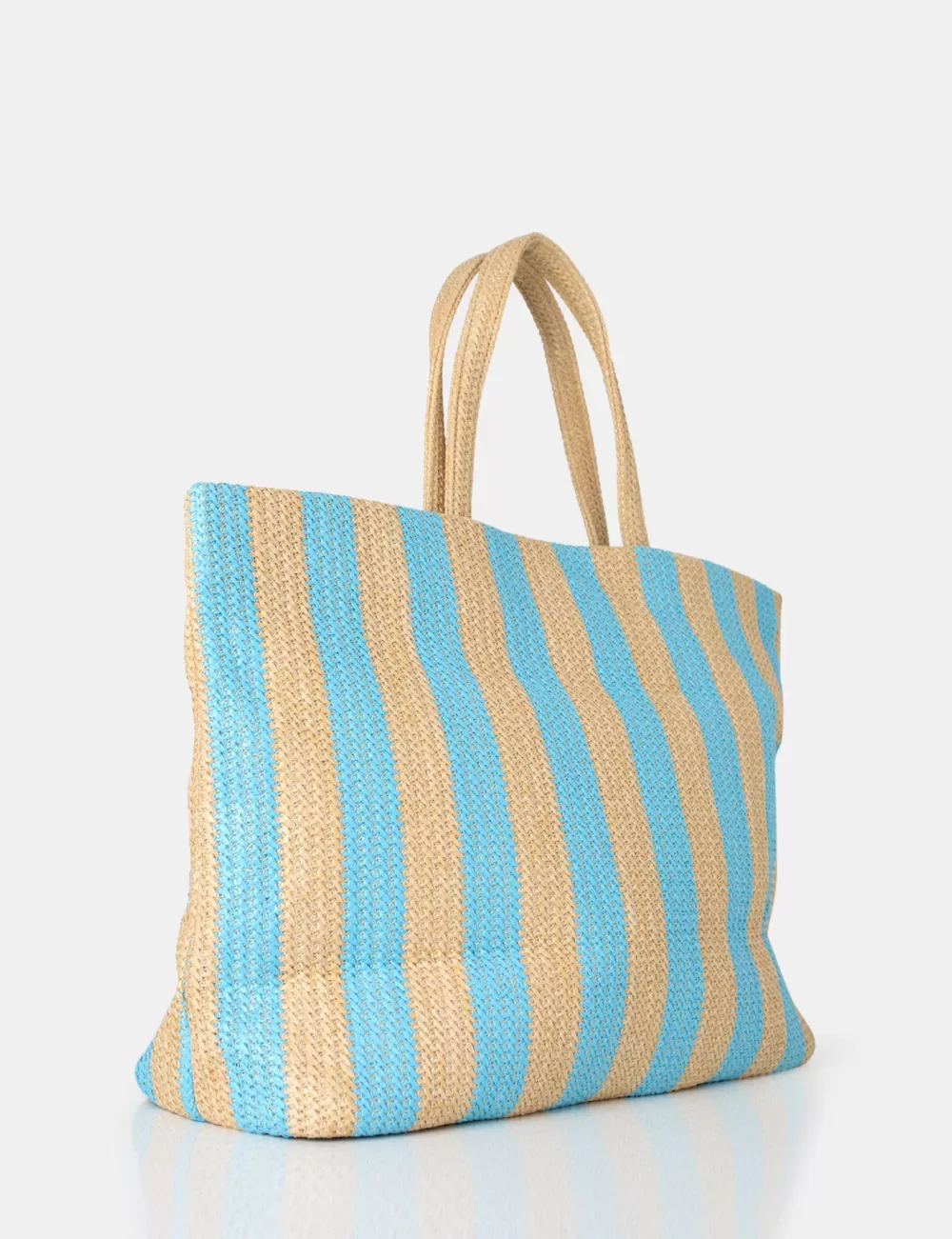 Cheap Public Desire The Nikki Stripe Canvas Top Handle Tote Bag Blue