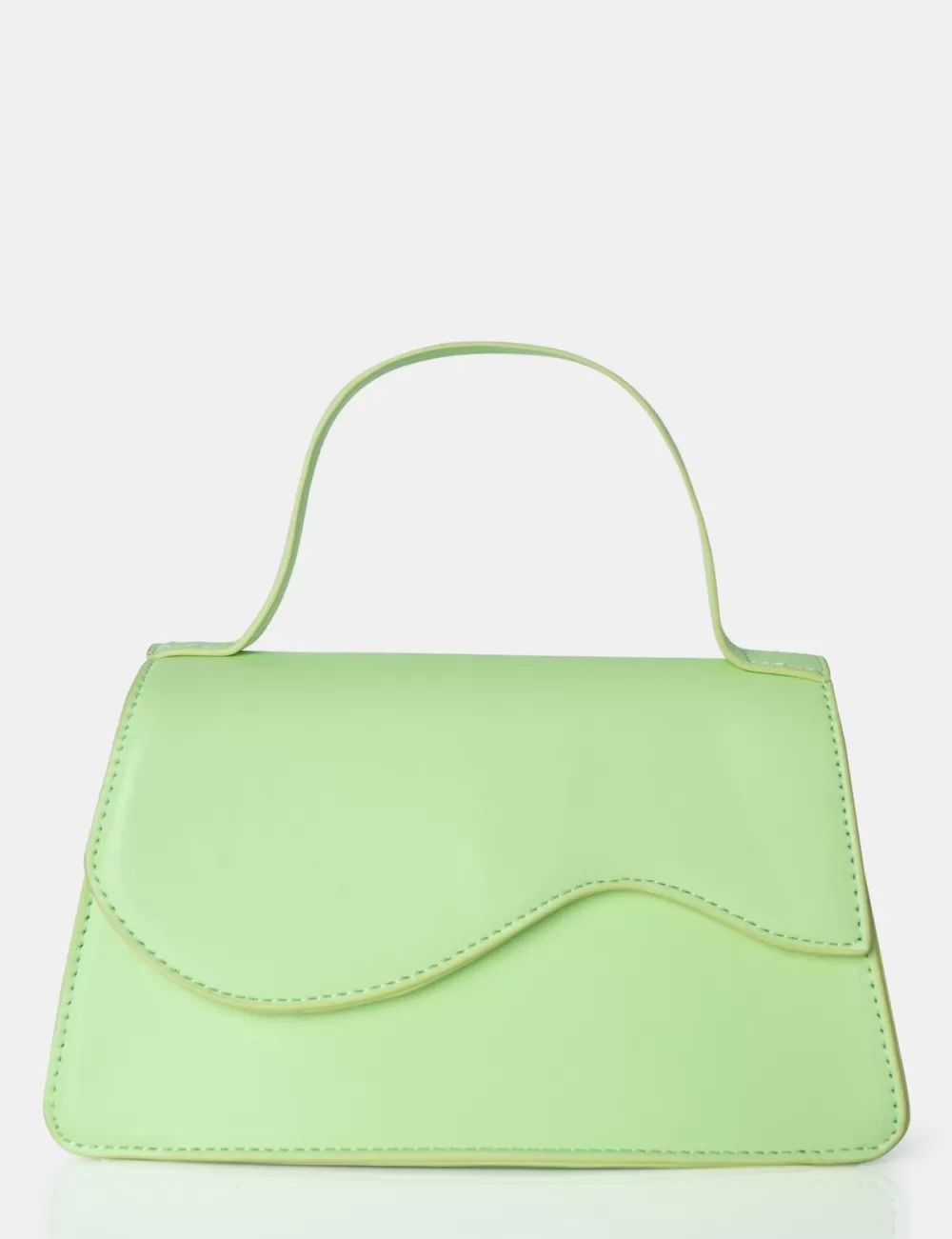 Fashion Public Desire The Polly Soft Lime Croc Top Handle Mini Bag Green