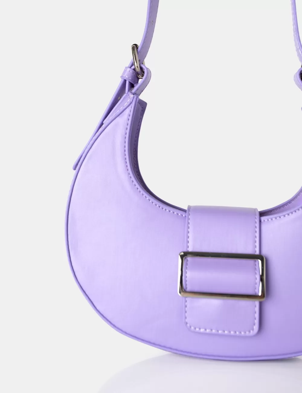 Store Public Desire The Sicily Soft Lilac Pu Buckle Feature Hobo Shoulder Bag Purple
